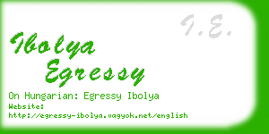 ibolya egressy business card